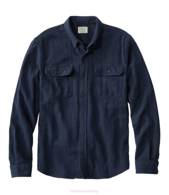 LLBean 1912 Field Flannel Shirt Men J46J185 Clothing Classic Navy