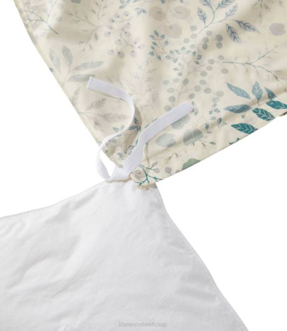 LLBean 280-Thread-Count Pima Cotton Percale Comforter Cover Collection Print Unisex J46J2916 Bedding Cream/Floral