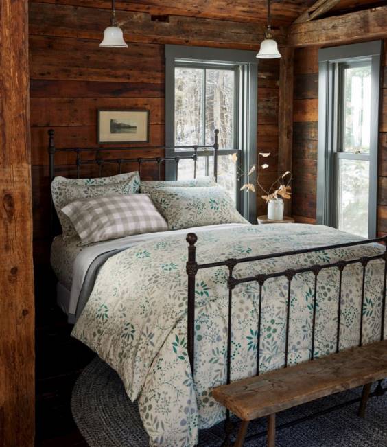 LLBean 280-Thread-Count Pima Cotton Percale Comforter Cover Collection Print Unisex J46J4559 Bedding White/Floral