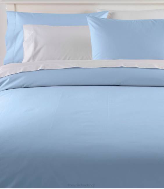LLBean 280-Thread-Count Pima Cotton Percale Comforter Cover Collection Unisex J46J5519 Bedding Lake