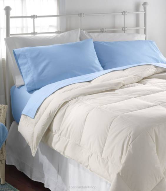 LLBean 280-Thread-Count Pima Cotton Percale Pillowcases Set of Two Unisex J46J6785 Bedding Mid-Blue
