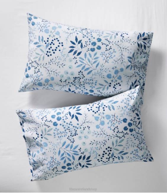 LLBean 280-Thread-Count Pima Cotton Percale Sheet Set Print Unisex J46J4341 Bedding White/Floral