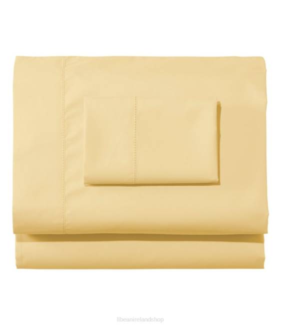 LLBean 280-Thread-Count Pima Cotton Percale Sheet Set Unisex J46J5489 Bedding Sunlight