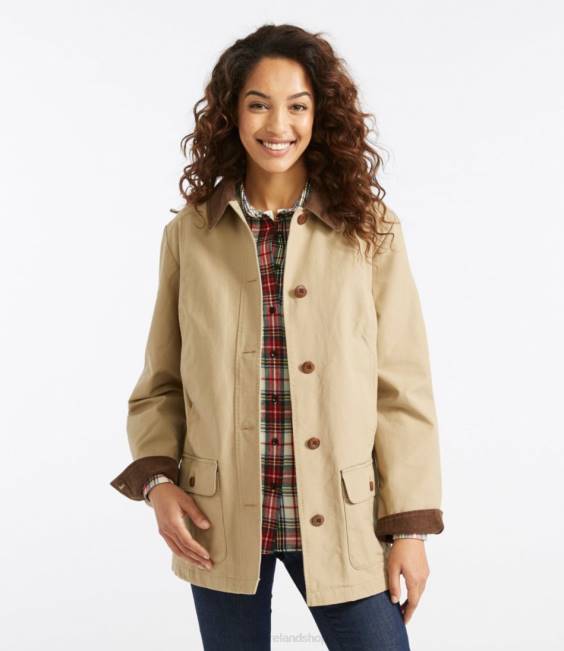 LLBean Adirondack Barn Coat Women J46J831 Outerwear Dark Khaki