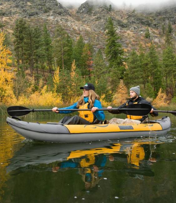 LLBean Advanced Elements Island Voyage 2 Inflatable Kayak Unisex J46J1478 Water Sports Yellow/Gray
