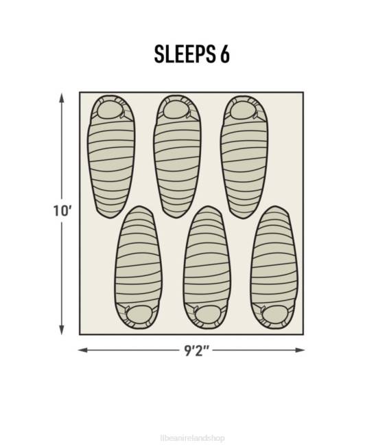 LLBean Adventure Dome 6-Person Tent Unisex J46J1531 Outdoor Equipment Blue