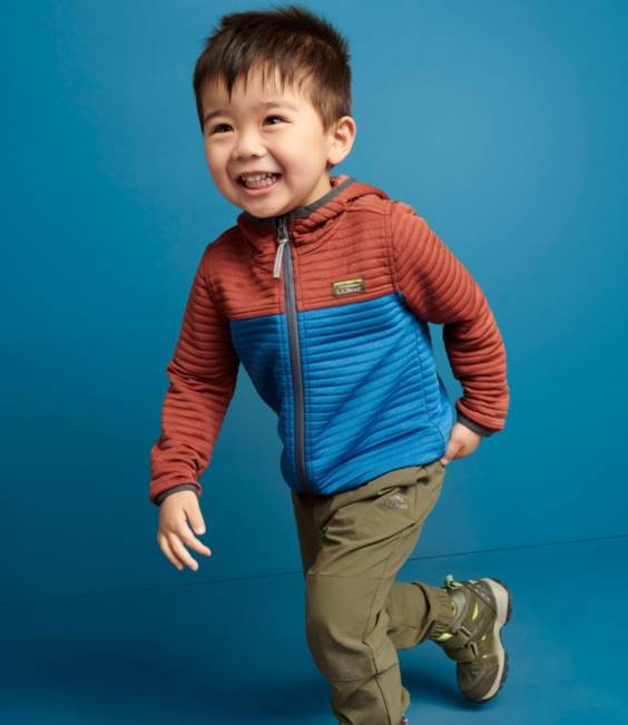 LLBean Airlight Full-Zip Hoodie Kids J46J3346 Clothing Rust Orange