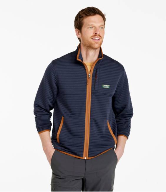 LLBean Airlight Knit Full-Zip Men J46J3074 Clothing Rust Orange