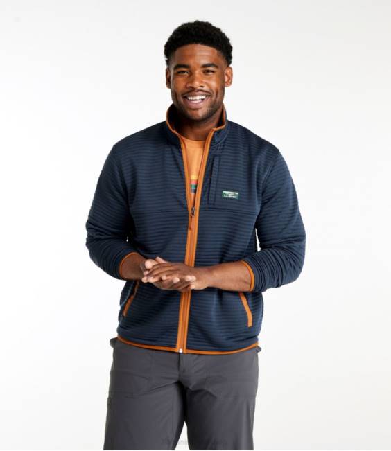 LLBean Airlight Knit Full-Zip Men J46J3074 Clothing Rust Orange