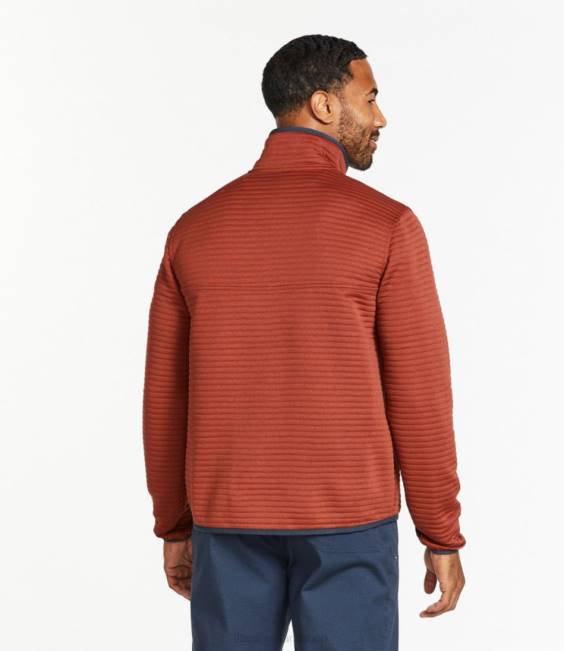 LLBean Airlight Knit Pullover Men J46J7194 Clothing Rust Orange Heather