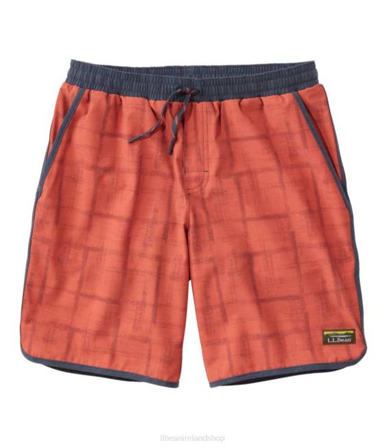 LLBean All-Adventure Swim Shorts Men J46J326 Clothing Paprika Crosshatch