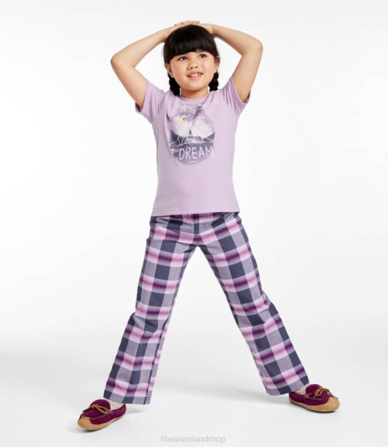LLBean All-Season Pajamas Kids J46J4679 Clothing Lavender Ice Dream