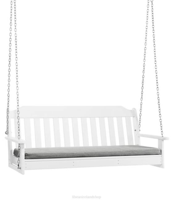 LLBean All-Weather 60 Porch Swing Textured Cushion Unisex J46J4518 Backyard  Patio Gray