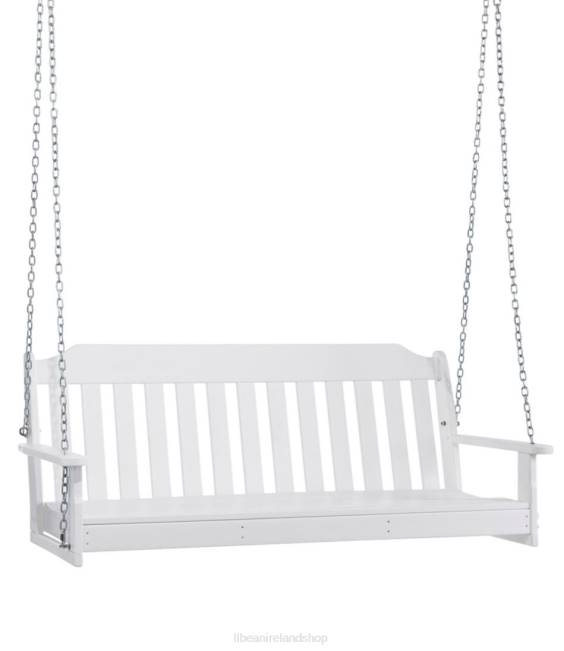 LLBean All-Weather 60 Porch Swing Unisex J46J5623 Backyard  Patio White