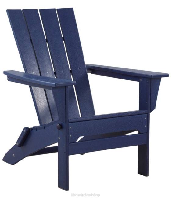 LLBean All-Weather Adirondack Chair Square-Back Unisex J46J2648 Backyard  Patio Classic Navy