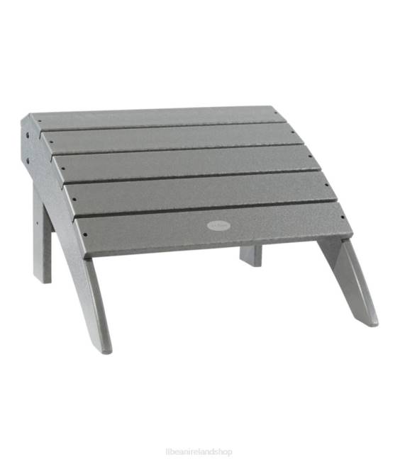 LLBean All-Weather Adirondack Footstool Unisex J46J7145 Backyard  Patio Slate Gray