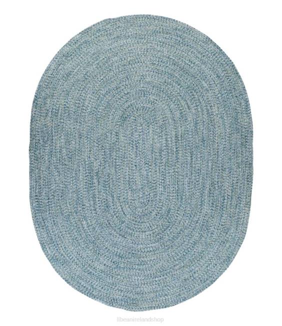 LLBean All-Weather Braided Rug Concentric Pattern Oval Unisex J46J2494 Home Goods Ocean
