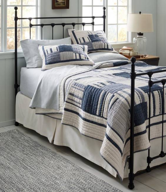 LLBean All-Weather Braided Rug Concentric Pattern Rectangular Unisex J46J2659 Home Goods Ocean