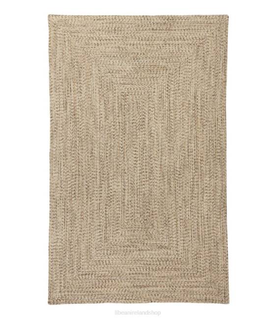 LLBean All-Weather Braided Rug Concentric Pattern Rectangular Unisex J46J6850 Home Goods Sand Multi