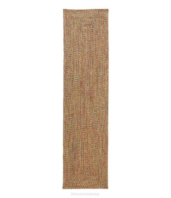 LLBean All-Weather Braided Runner Concentric Pattern Rectangular Unisex J46J6381 Home Goods Straw Tweed