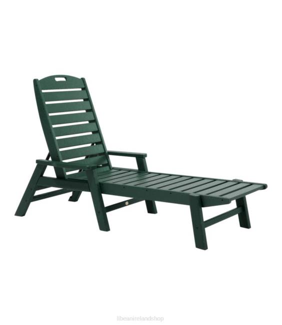 LLBean All-Weather Chaise Lounger with Arms Unisex J46J2700 Backyard  Patio Green