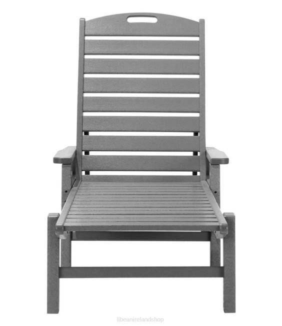 LLBean All-Weather Chaise Lounger with Arms Unisex J46J4482 Backyard  Patio White