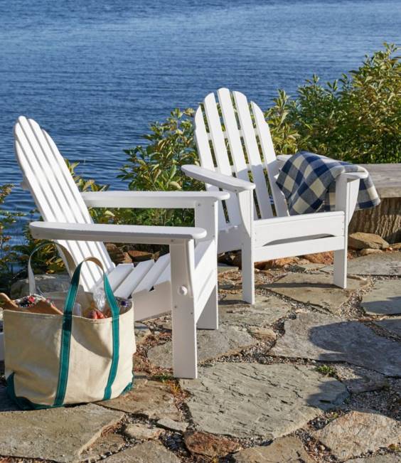 LLBean All-Weather Classic Adirondack Chair Unisex J46J4395 Backyard  Patio Classic Red