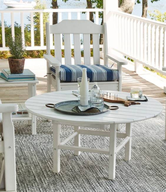 LLBean All-Weather Conversation Table Unisex J46J2758 Backyard  Patio Green