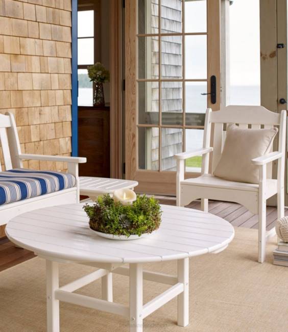 LLBean All-Weather Conversation Table Unisex J46J5631 Backyard  Patio Slate Gray