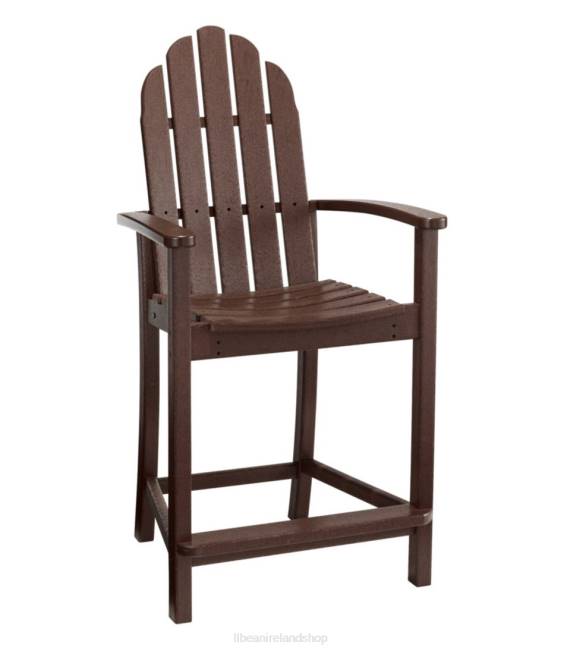 LLBean All-Weather Counter-Height Chair Unisex J46J4498 Backyard  Patio Mahogany