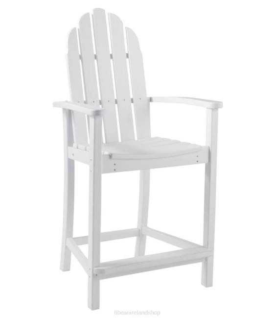 LLBean All-Weather Counter-Height Chair Unisex J46J5626 Backyard  Patio White