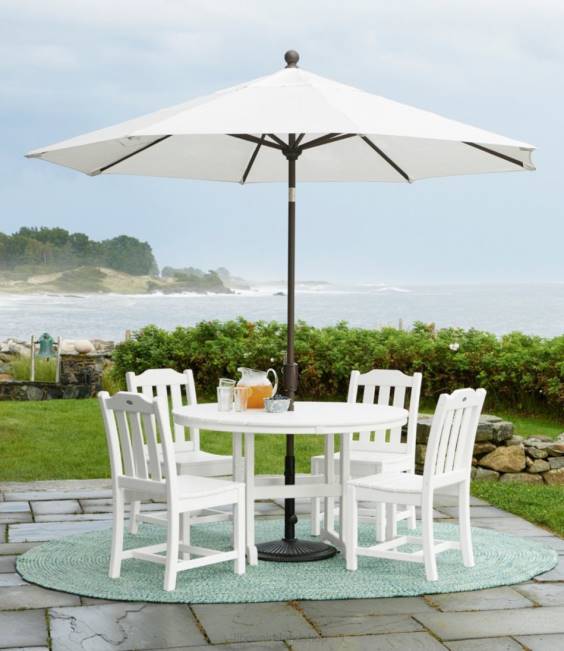 LLBean All-Weather Dining Table Unisex J46J2709 Backyard  Patio Green