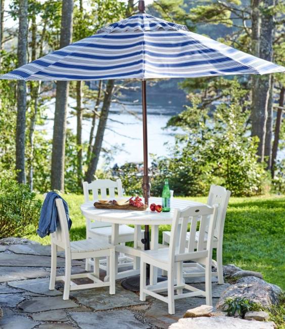 LLBean All-Weather Dining Table Unisex J46J4487 Backyard  Patio Mahogany
