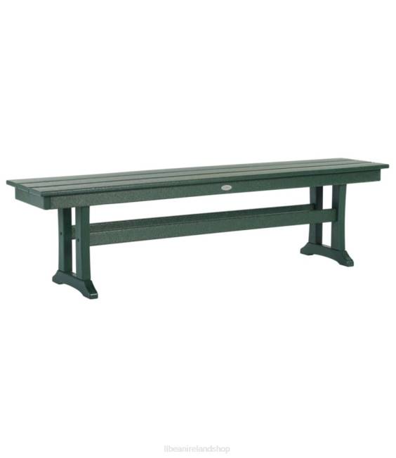 LLBean All-Weather Farmhouse Bench Unisex J46J2650 Backyard  Patio Green