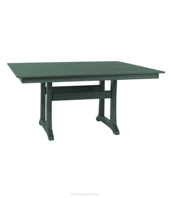 LLBean All-Weather Farmhouse Table Square 8-Person Unisex J46J2829 Backyard  Patio Green