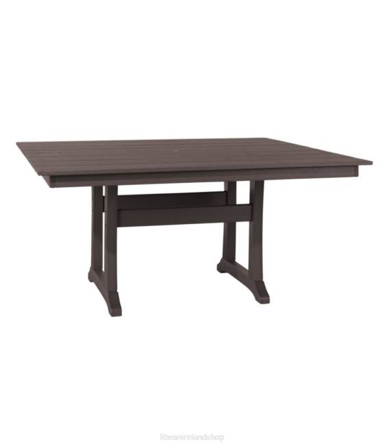 LLBean All-Weather Farmhouse Table Square 8-Person Unisex J46J5640 Backyard  Patio Mahogany