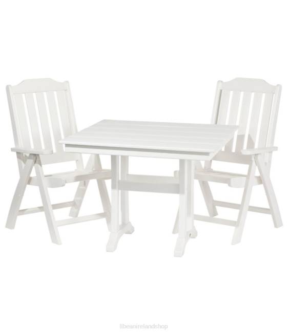 LLBean All-Weather Farmhouse Table Square Unisex J46J5549 Backyard  Patio White