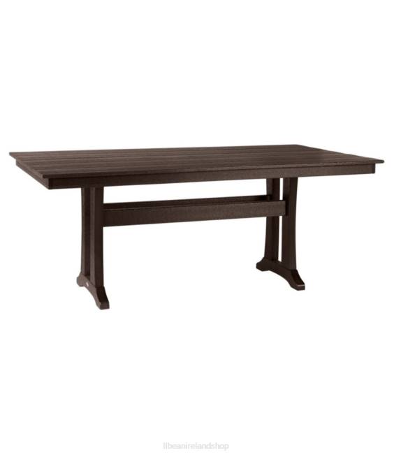 LLBean All-Weather Farmhouse Table Unisex J46J5597 Backyard  Patio Mahogany