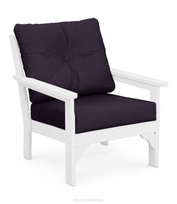 LLBean All-Weather Patio Chair with Textured Cushion Unisex J46J2779 Home Goods Navy