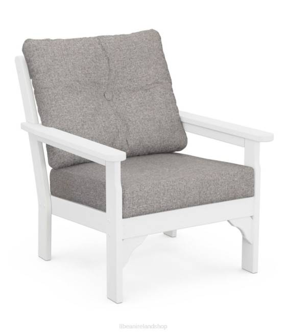 LLBean All-Weather Patio Chair with Textured Cushion Unisex J46J4521 Home Goods Gray