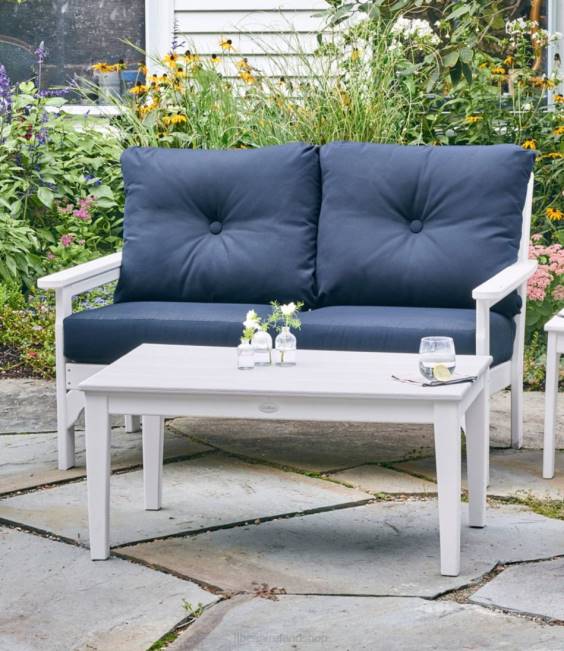 LLBean All-Weather Patio Coffee Table Unisex J46J4506 Home Goods Slate Gray