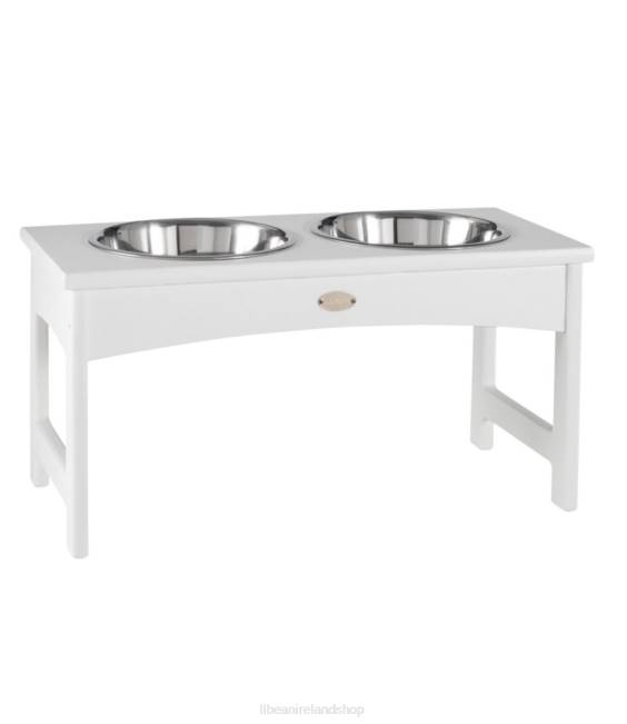 LLBean All-Weather Pet Feeder Unisex J46J1445 Home Goods White