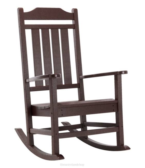 LLBean All-Weather Porch Rocker Unisex J46J5579 Backyard  Patio Mahogany