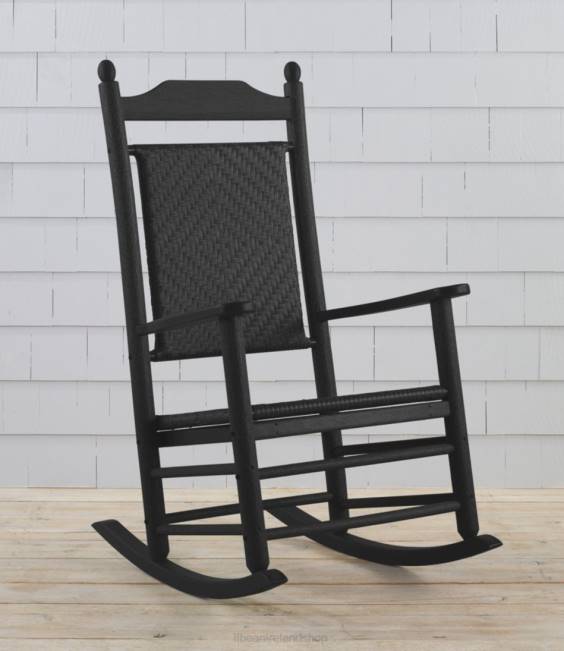 LLBean All-Weather Presidential Rocker Unisex J46J4494 Backyard  Patio Black