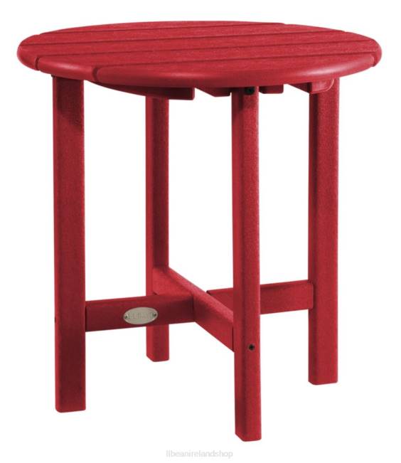 LLBean All-Weather Round Side Table Unisex J46J4391 Backyard  Patio Classic Red