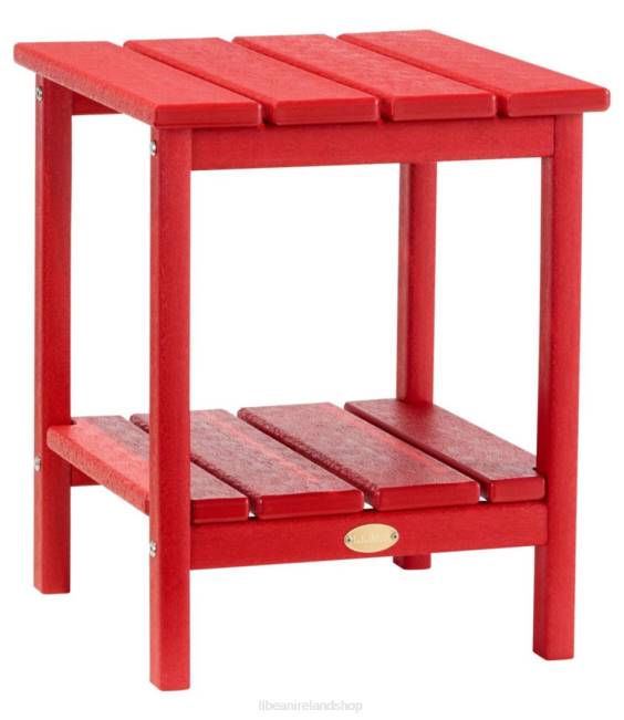 LLBean All-Weather Square Side Table Unisex J46J5532 Backyard  Patio Classic Red