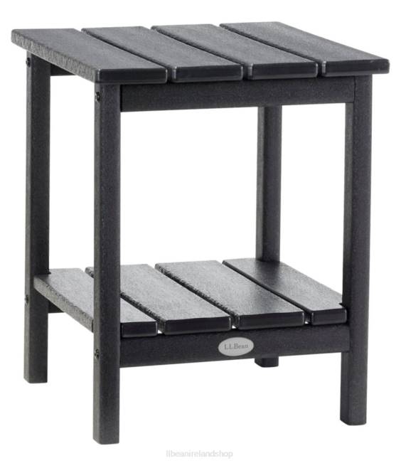 LLBean All-Weather Square Side Table Unisex J46J6300 Backyard  Patio Black