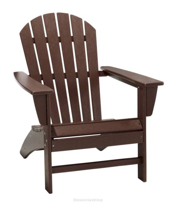 LLBean All-Weather Waterfall Adirondack Chair Unisex J46J6801 Backyard  Patio Mahogany