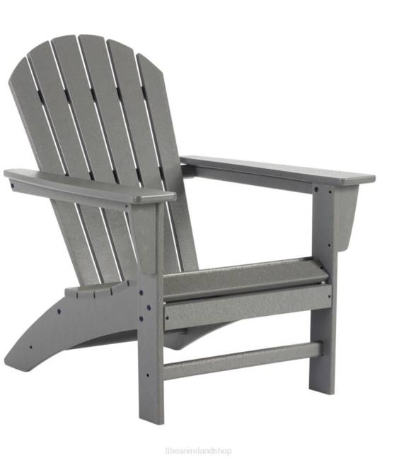 LLBean All-Weather Waterfall Adirondack Chair Unisex J46J7253 Backyard  Patio Slate Gray