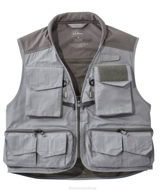 LLBean Angler Fishing Vest Men J46J1475 Fishing Mineral Gray/Asphalt